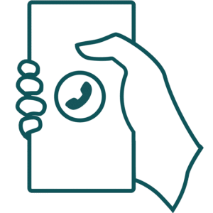 hand holding phone icon